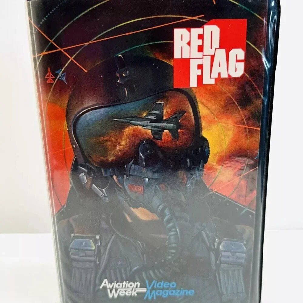 RED FLAG VHS Video Tape Clamshell Case Aviation Week Video Magazine Fighter Jet